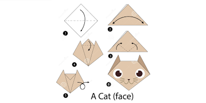 آموزش گربه اوریگامی