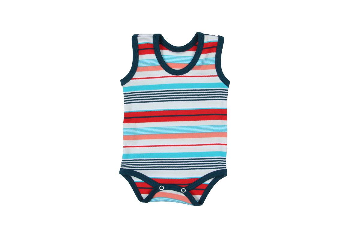 زیر دکمه دار رکابی راه راه رنگی