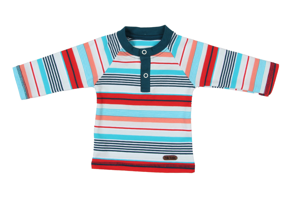 آستین بلند راه راه رنگی